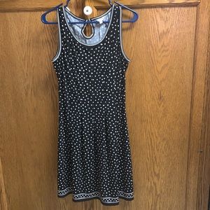 Max Studio sleeveless black dress with white polka dots. Size M ladies